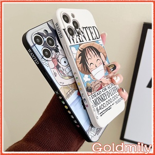 🔥 เคสไอโฟน11ลูฟี่ เคส iPhone 13 Pro Max เคสซิลิโคนลายแถบข้างขอบเหลี่ยม สำหรับ Apple iPhone 11 เคสไอโฟน7พลัส Xr 7 plus เคสไอโฟนxsmax X 12 เคส I8plus 14 เคสไอโฟนSE2 2020 XS เคสi6s เคสไอโฟนxs 6 8 13 เคสไอโฟน12 6s 11 เคสไอโฟน13 Mini xr วันพีช Luffy Case