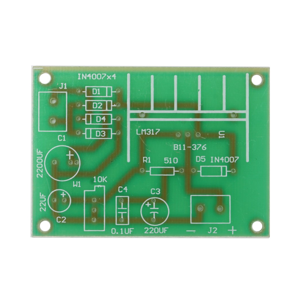 kiss*LM317 Adjustable Power Supply Board With Rectified AC DC Input DIY Kit Shopee Thailand