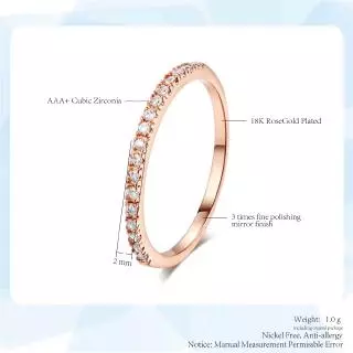 ZHOUYANG Micro Pave Cubic Zirconia แต่งงาน / เครื่องประดับแหวนหมั้น Rose Gold สีแฟชั่นแบรนด์คริสตัลแหวนสำหรับผู้หญิง R132