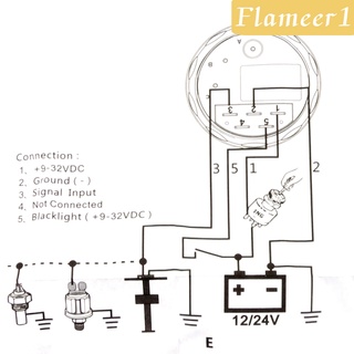 [Flameer1] เครื่องวัดระดับถังน้ํามันเชื้อเพลิงกันน้ํา 52 มม. สีขาว