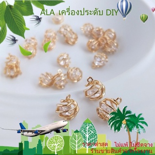 ❤️เครื่องประดับ DIY❤️สร้อยข้อมือชุบทอง 14K ประดับจี้เพทาย DIY【จี้ / ลูกปัดห้อย】