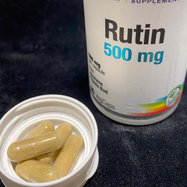Solaray Rutin 500 mg 90 VegCaps ลดอาการเส้นเลือดขอด ลิ่มเลือด บวมน้ำ ...