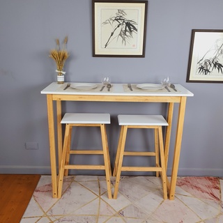 (ราคาเฉพาะโต๊ะ)โต๊ะบาร์ทรงสูง Evergreen-Furniture  Bar Table TC-1241-M/ TC-1247-M ทำจากไม้ยางพารา