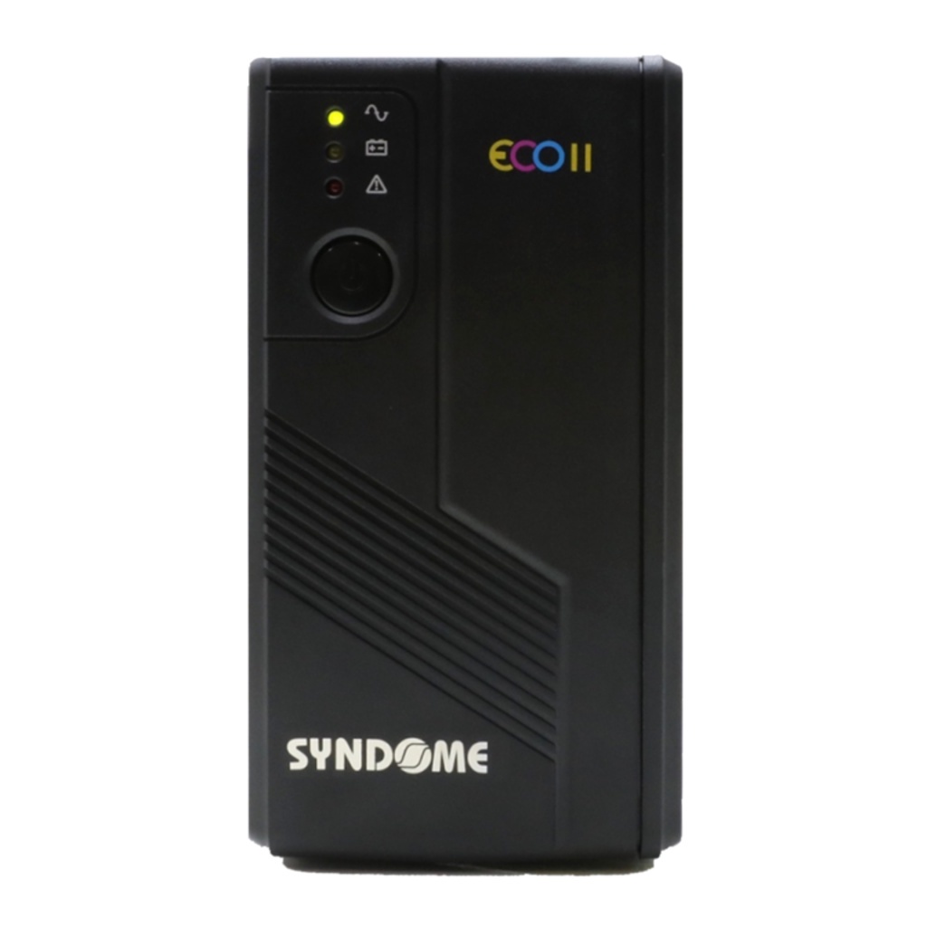 UPS สำรองไฟ Syndome ECO II-800I (800VA/480Watt) เวลาสำรองไฟ : 15 - 30 minutes (Depend on load) / รับ