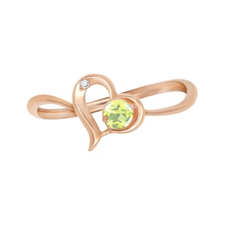 A.CEMI Peridot-August Birthstone Ring พลอยแท้ เพริดอต แหวนพลอยแท้  เพริดอต แหวนเงินแท้ ชุบทอง 18K โรสโกลว์