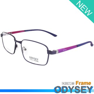 Odysey แว่นตา รุ่น 6072 C-8 สีม่วง กรอบเต็ม ขาสปริง วัสดุ สแตนเลส สตีล (สำหรับตัดเลนส์) กรอบแว่นตา Eyeglasses