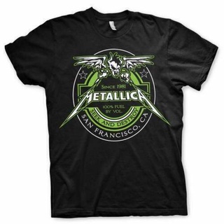 เสื้อยืดอินเทรนด์ขนาดเต็มเสื้อยืด พิมพ์ลาย Metallica Fuel Since 1981 Seek And Destroy Rock สําหรับผู้ชายS-3XL