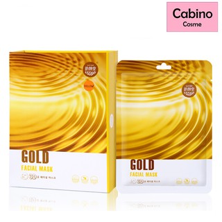 (ยกกล่อง/10ซอง) Belov East Skin 3D Gold Facial Mask 38ml บีลอฟ อิส สกิน โกลด์ เฟเชี่ยล มาส์คหน้า ทองคำ