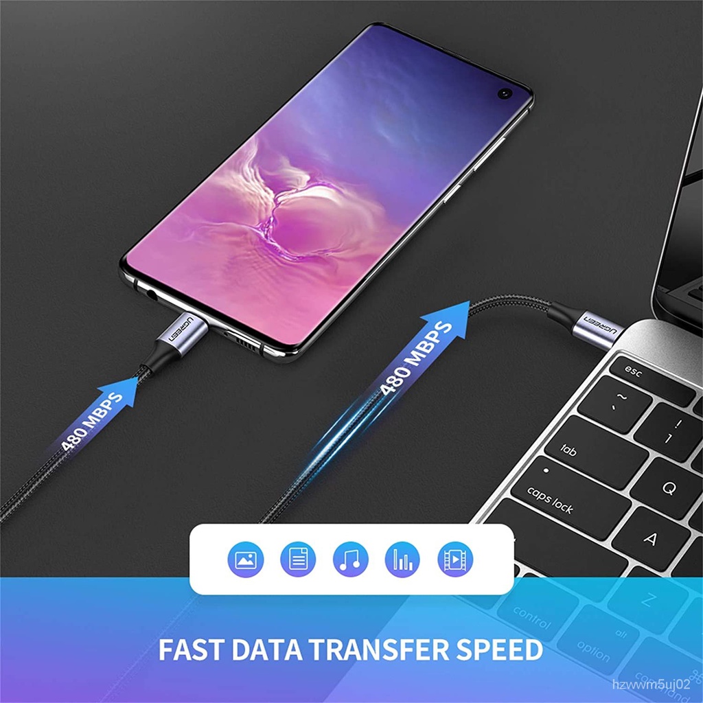 Cavo USB C UGREEN 60W 1m - Cavo Ricarica Rapida PD Per IPhone, Samsung, Pixel E Altri