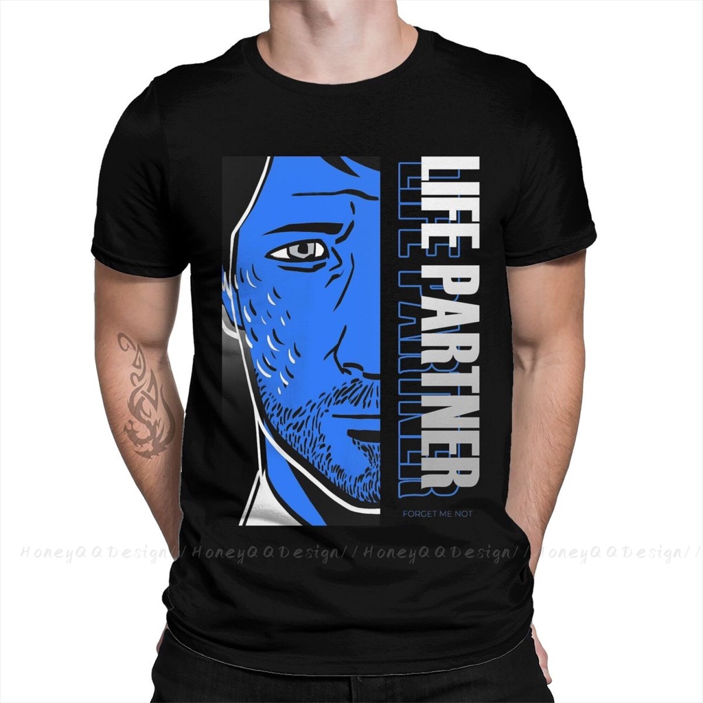 Jean Vic Life Partner แฟชั่นเสื้อออกแบบ Disco Elysium Revachol RPG ผ้าฝ้ายเสื้อผู้ชายเสื้อยืด Oversi