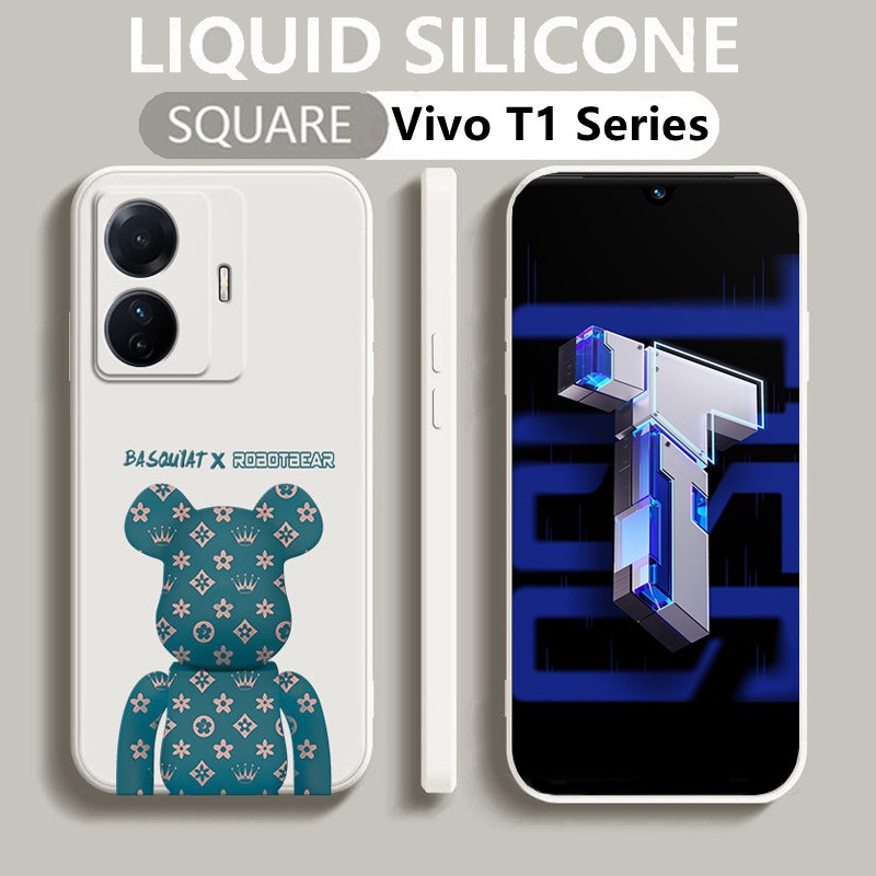 เคส Vivo T1 5G เคส Vivo T1X เคสโทรศัพท์ พร้อมฝาครอบกล้อง ใหม่ ซิลิโคนเหลว เคสนิ่ม เคส Vivo T1