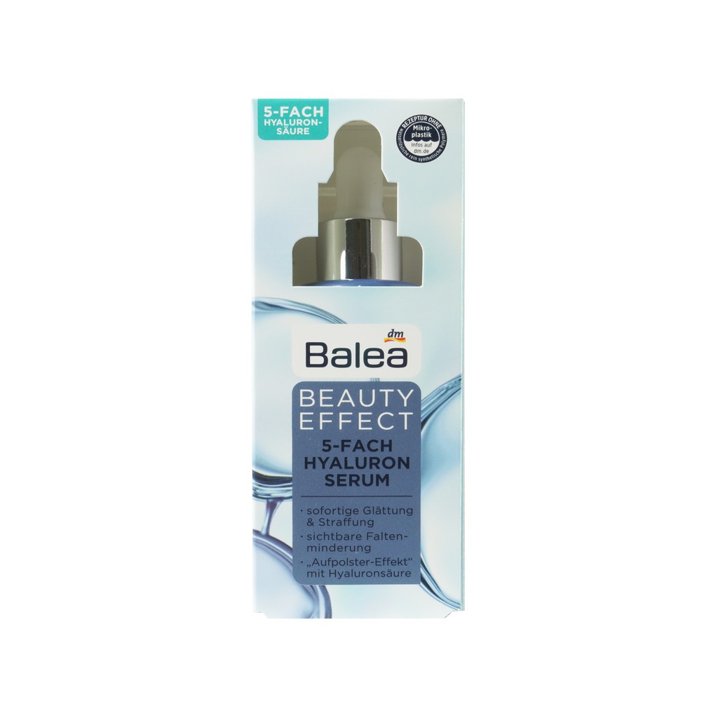 💯🇩🇪 หน้าใสปิ้ง! เซรั่มไฮยารูลอน เข้มข้น Balea Beauty Effect 5-Fach Hyaluron Serum ขวด 30ml