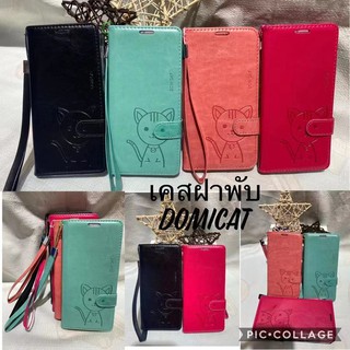 เคสฝาพับDomicat รุ่น Realme C2 Realme C3 Realme 5 Realme6 Realme6pro Realme C11 Realme C12 Realme C17 Realme7Pro
