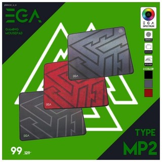 EGA MOUSEPAD MP2 (BLACK/GREY/RED) แผ่นรองเมาส์เกมส์มิ่ง EGA