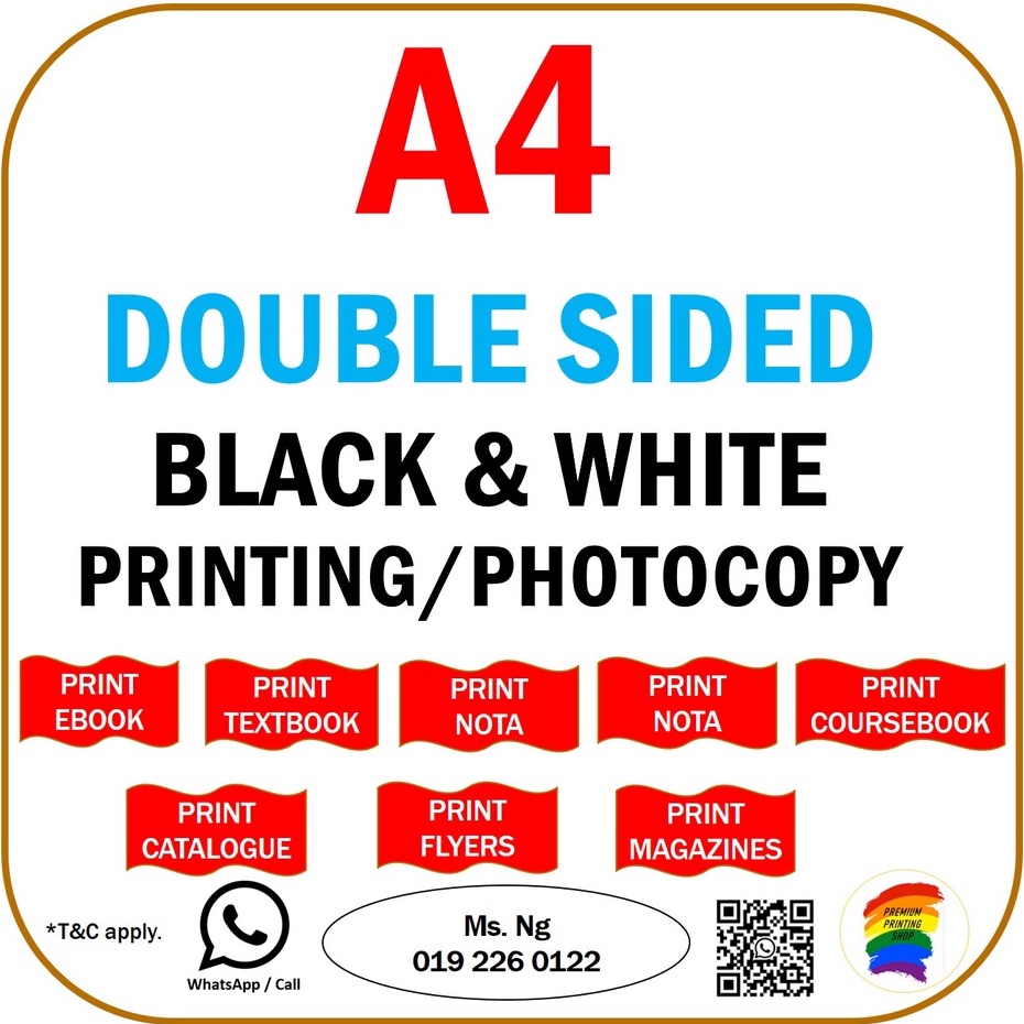 [RM0.06/หน้า] PRINTMORESAVEMORE BNW DOUBLE SIDED