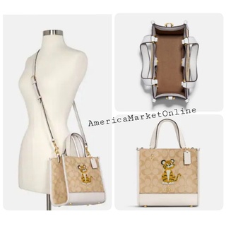 กระเป๋า COACH/DEMPSEY TOTE 22 IN SIGNATURE CANVAS WITH TIGER (COACH C7001)