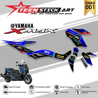 Striping XMAX 250-Striping โครเมี่ยมไวนิล UV ใส โฮโลแกรม ดีไซน์ใหม่ล่าสุด 250sky 001