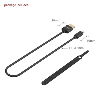 🔥ส่งไวจากไทย🔥Smallrig อัลตร้าสลิม 4K Hdmi สายเคเบิ้ล (D ถึง A) 55 ซม -3043