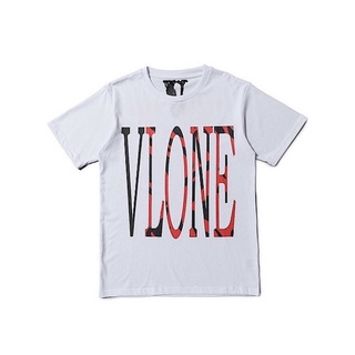 เสื้อยืดผ้าฝ้ายพิมพ์ลายแฟชั่น VLONE LOGO TEE (Tiger Strip)