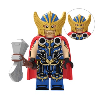 Thor 4 Minifigures Marvel Movies Thor Love and Thunder บล็อคตัวต่อของเล่น ของขวัญสําหรับเด็ก