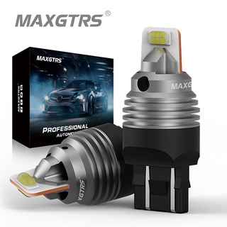 Maxgtrs ไฟเบรกท้ายรถยนต์ LED 2000LM 1157 BAY15D P21/5W 3570S 7443 W21 6000K สีแดง 2 ชิ้น