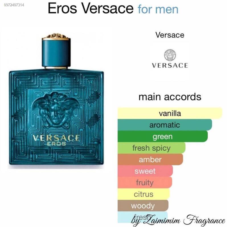 ส่งตรงจากกรุงเทพน้ำหอม Versace Eros Pour Homme EDT 100ML น้ําหอมแท้ น้ําหอมผู้ชาย