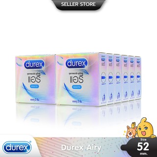 Durex Airy ถุงยางอนามัย บางพิเศษ ผิวเรียบ มีกลิ่นหอม ขนาด 52 มม. บรรจุ 12 กล่อง (24 ชิ้น)