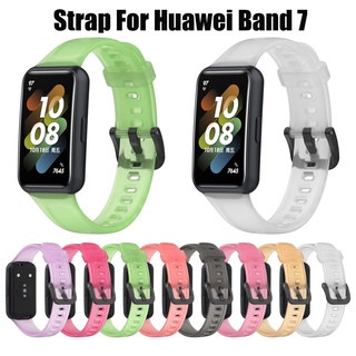 สายนาฬิกาข้อมือซิลิโคนใส แบบนิ่ม สําหรับ Huawei Band 7 Huawei Band 7