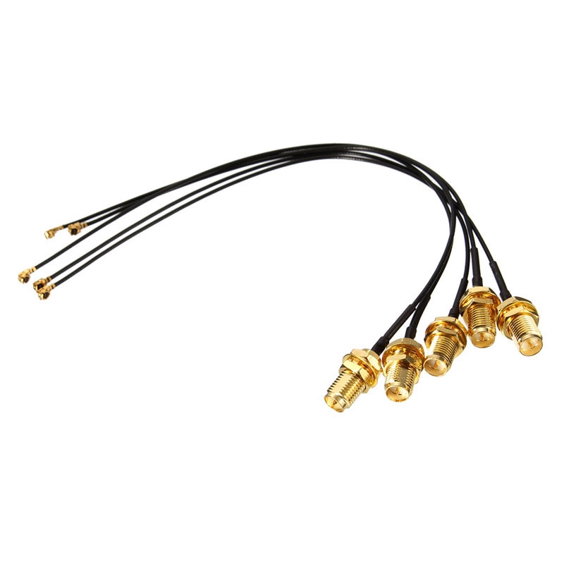 (5 ชิ้น/ชุด) 15 ซม.สายไฟ UFL to RP SMA Connector Cable RP-SMA Jack Male SMA 1.13 Cable