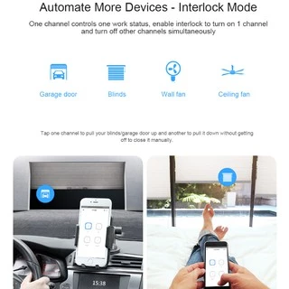 Sonoff 4 Ch Pro R3 Wifi สวิทช์อัจฉริยะ 4 Gang Inching / ตัวล็อคแบบไร้สาย Rf Remoto ควบคุมด้วยตัวเองสําหรับ Diy Smart Home