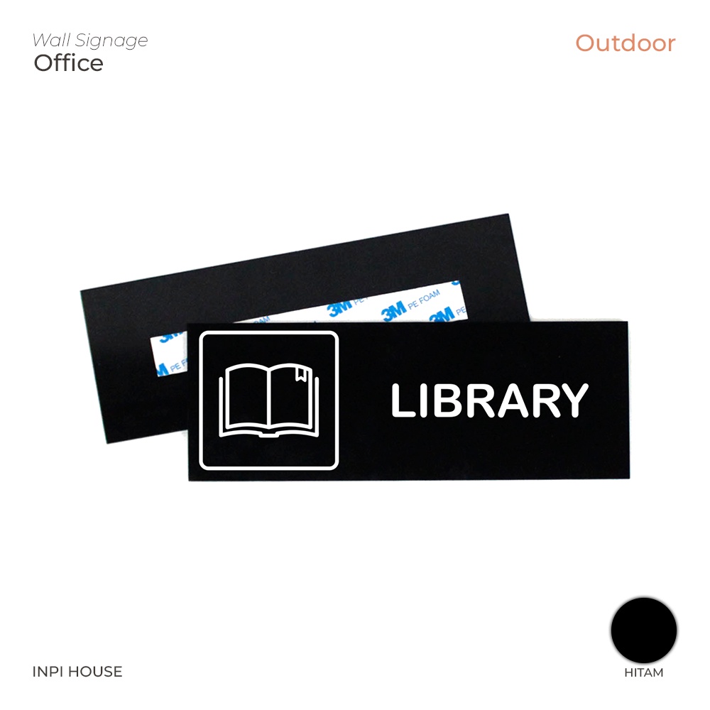 INPI HOUSE Library Signage - กระดานป้ายโลโก้ Library, Book Reading Area - อะคริลิค