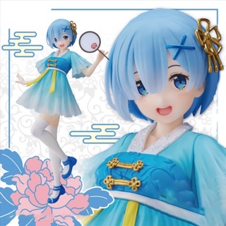 ใหม่ ฟิกเกอร์ PVC อนิเมะ Re:Life In A Different World From Zero Rem Ram Blue สไตล์ประจําชาติ สําหรับเก็บสะสม