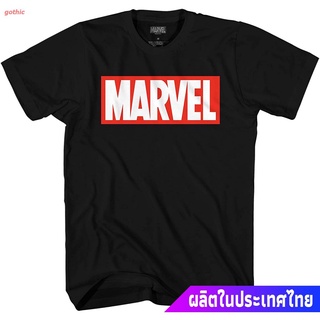 เสื้อยืดผู้ชายและผู้หญิง Marvel Mens Comics Simple Classic Logo T-Shirt Mens Womens T-shirts