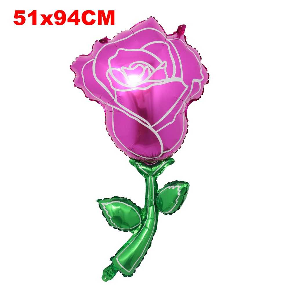 ลูกโป่งฟอยล์ลายดอกกุหลาบสําหรับตกแต่งปาร์ตี้วันเกิดงานแต่งงาน - รูปที่ 5