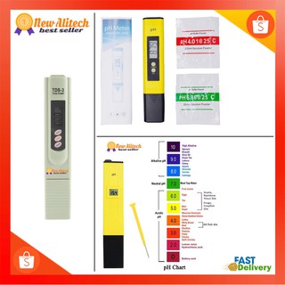 New Alitech TDS-3 PH มิเตอร์ เครื่องวัดpH วัดความเป็นกรดด่าง ดิจิตอล ความละเอียดสูง digital ph meter