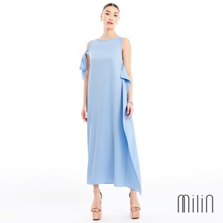 [MILIN] Loyal Dress Flowing sleeveless bow tie at shoulder maxi dress ชุดเดรสยาวแขนกุดผูกแขน