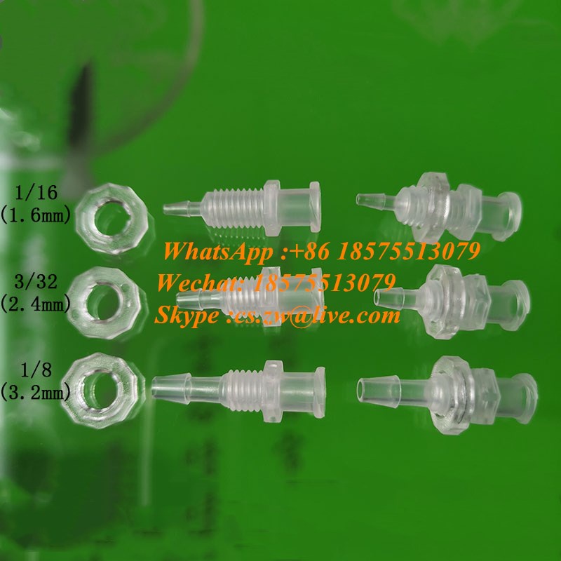 Plastic Wear Plate Luer Female Connector PP Polypropylene Luer Straight Through Plate Diaphragm Conn