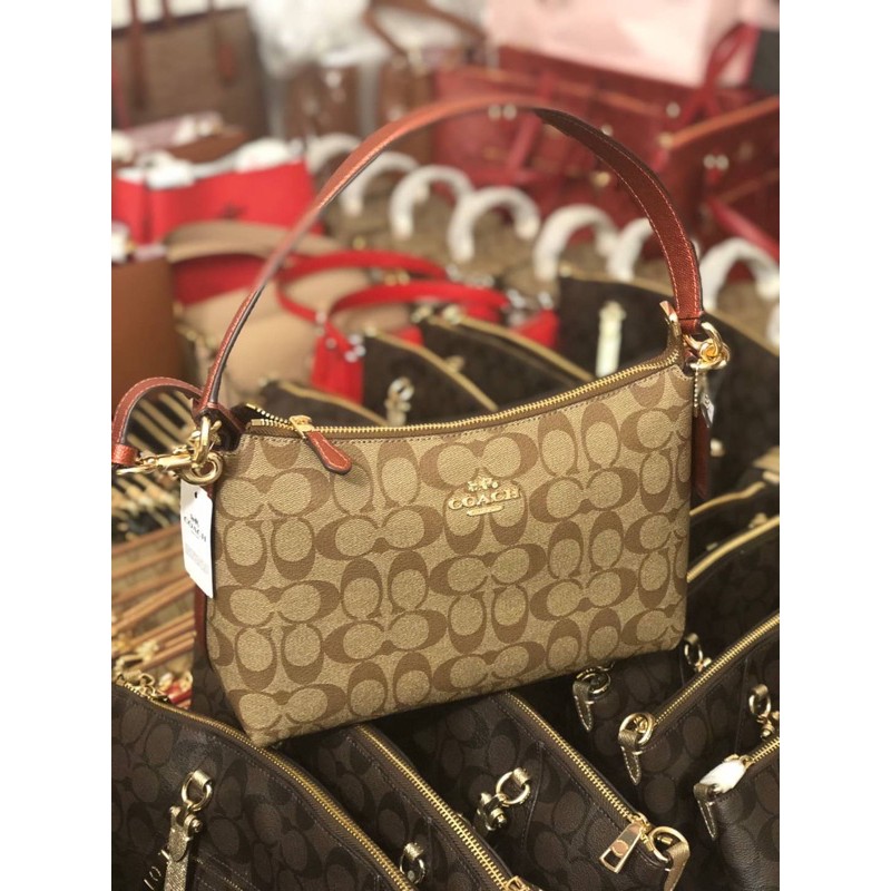 COACH LEWIS SHOULDER BAG IN SIGNATURE CANVAS (COACH 80059) Shopee