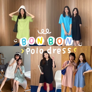 chuuchop_พร้อมส่ง(C7395) 🍡🎟 BON BON polo dress มินิโปโลเดรสสีพื้น pastel  มี4สี