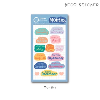 Deco sticker: Months สติกเกอร์ตกแต่ง