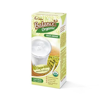 ﻿4CARE BALANCE ORGANIC น้ำข้าวกล้องออร์แกนิก รสไม่เติมน้ำตาล 180 ML [แพ็ค 3 กล่อง]