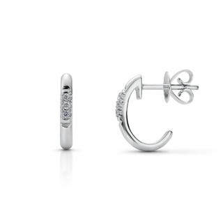 ต่างหูเพชร Classic Trinity Hoop Earrings (EC112)