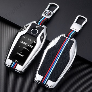 เคสรีโมตกุญแจรถยนต์ LED โลหะผสมสังกะสี สําหรับ BMW 5 7 Series G11 G12 G30 G31 G32 I8 I12 I15