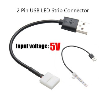 2 Pin USB สายไฟ LED สําหรับ 8/10มม.5V SMD 5050 3528 IP20 ไม่กันน้ําสําหรับคอมพิวเตอร์แล็ปท็อป