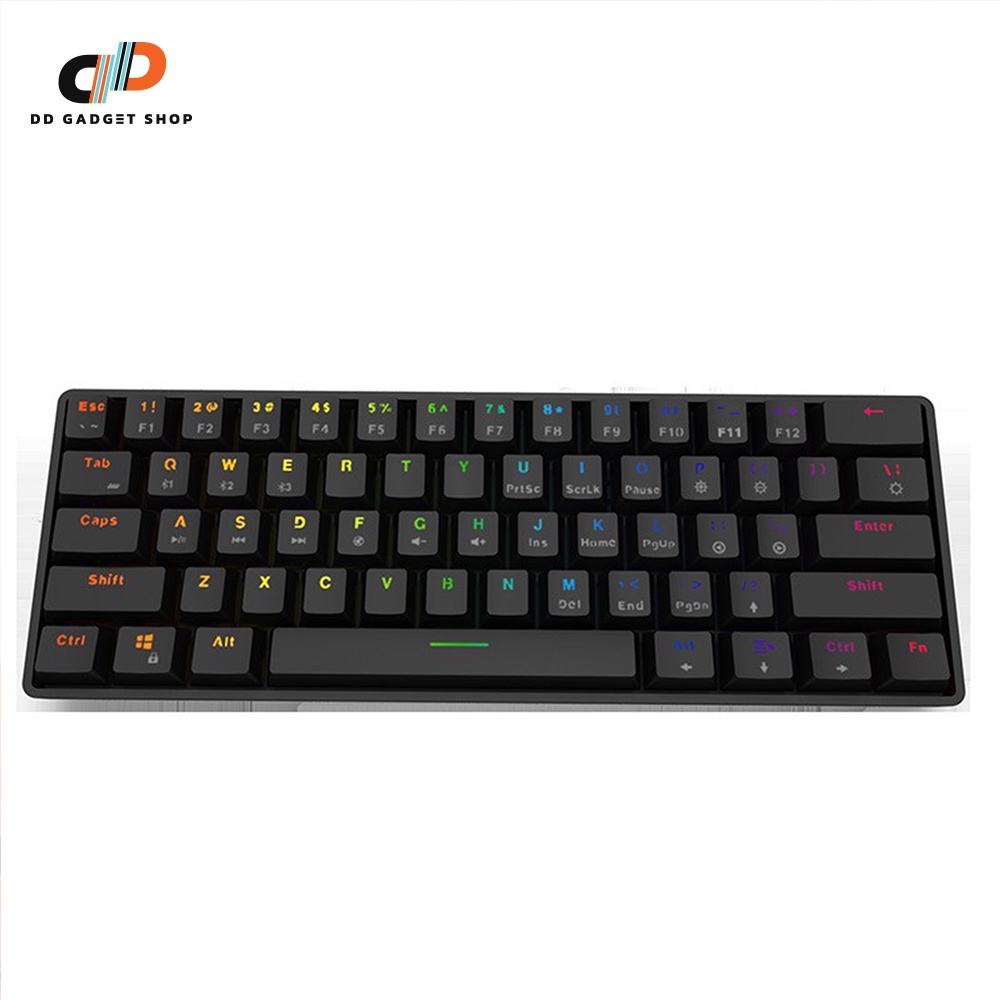 [พร้อมส่ง] LEAVEN K28 Mechanical Gaming Keyboard เกมมิ่งคีย์บอร์ด 60% RGB / Bluetooth (Blue Switch)