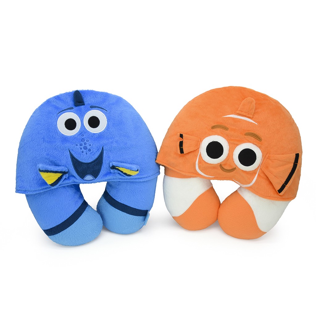 Disney ลิขสิทธิ์แท้ ตุ๊กตา หมอนรองคอ มีฮู๊ด ดอรี่ นีโม่ Cute Finding Dory Nemo