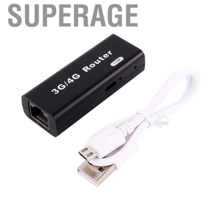 Superage เร้าเตอร์ไร้สาย 3G/4G Wifi Wlan ฮอตสปอต 150Mbps Rj45 Usb ขนาดพกพา