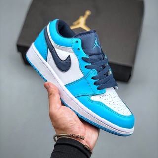 รองเท้า N ike Air Jo rdan 1 Low "Blue/Navy" ✅มีเก็บเงินปลายทาง