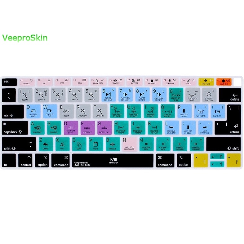A1932  Avid Pro Tools  Silicone Keyboard Cover Skin for MacBook Newest Air 13" 2018 Release A1932  A