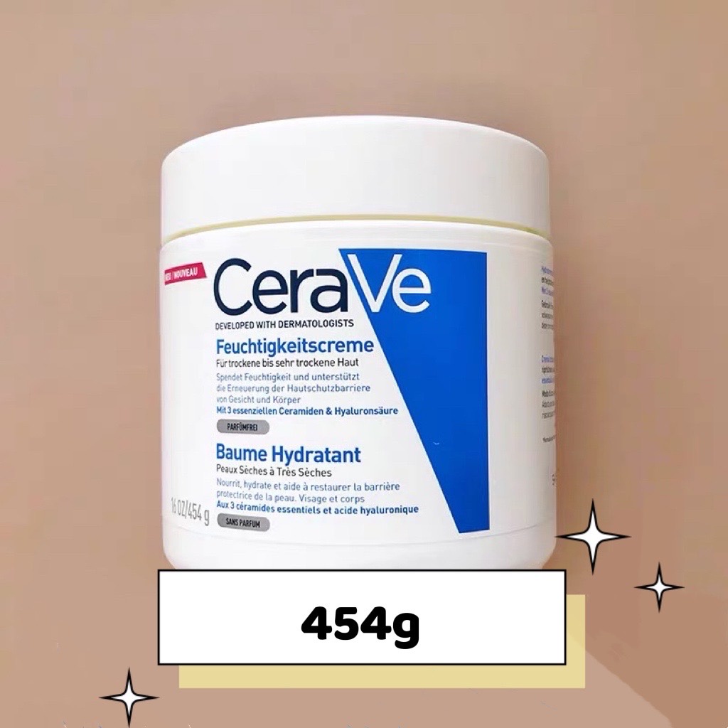 CERAVE Feuchtikeitscreme 454g. เซราวี มอยซ์เจอร์ไรซิ่ง ครีม ฉลากเยอรมนี